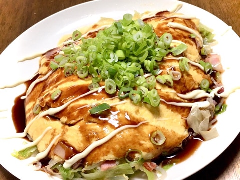 節約★時短★もやしとレタスのとん平焼き